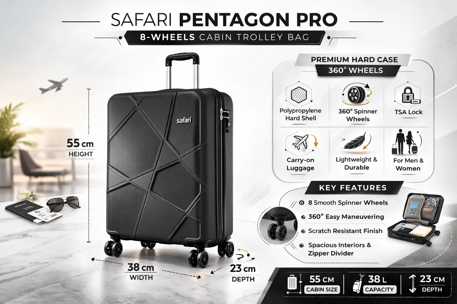 Safari Luggage Bag 15kg
